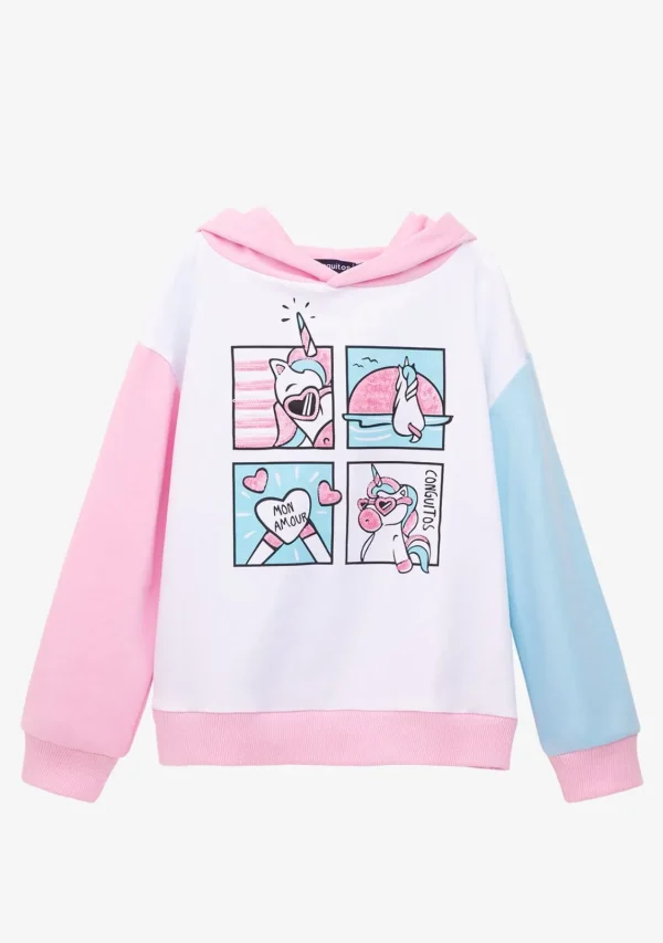 Conguitos Sudadera Niña Lentejuelas Unicornio Multicolor^ Sudaderas