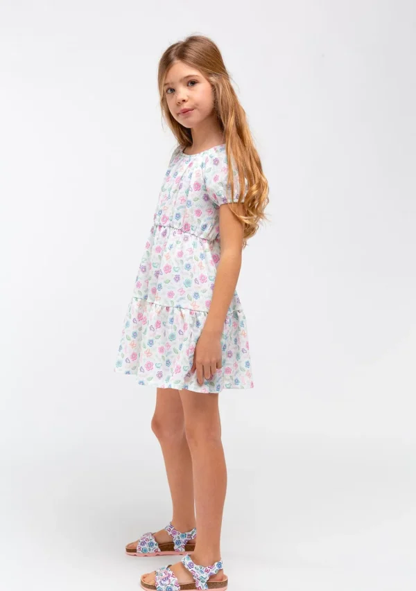 Conguitos Vestido Niña Estampado Flores Blanco^ Vestidos De Verano | Vestidos