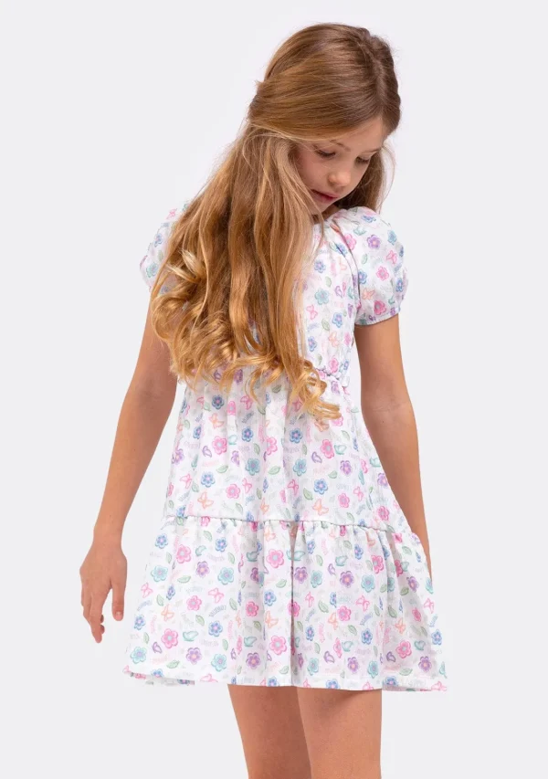 Conguitos Vestido Niña Estampado Flores Blanco^ Vestidos De Verano | Vestidos