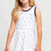 Conguitos Vestido De Niña Blanco Corazones Skater^ Vestidos De Verano | Vestidos