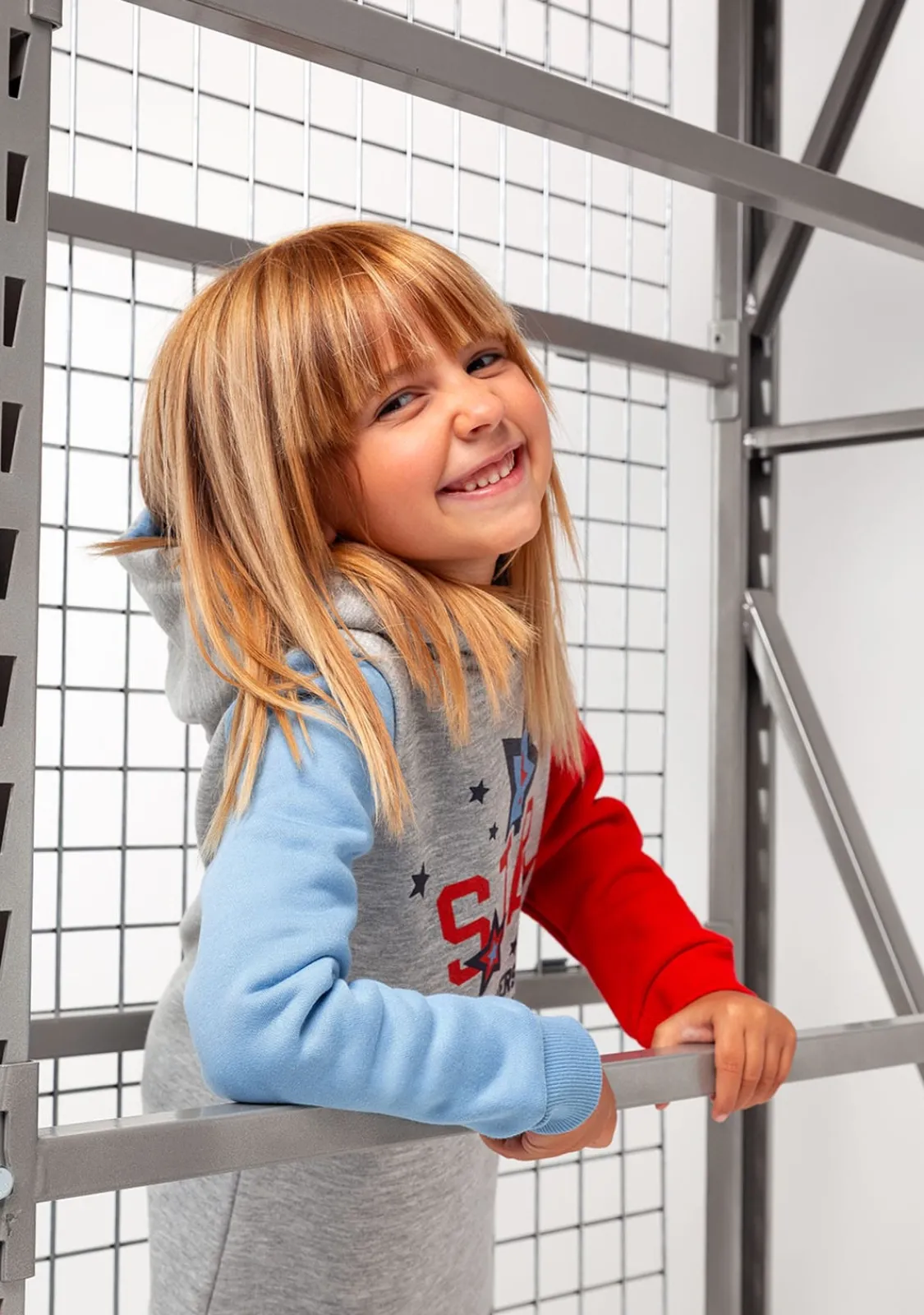 Conguitos Vestido De Niña Color Block Capucha Gris^ Vestidos Sudadera | Vestidos