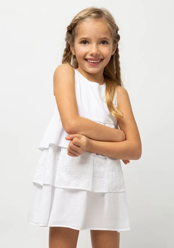 Conguitos Vestido De Niña Volantes Blanco^ Vestidos De Verano | Vestidos