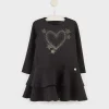 Conguitos Vestido De Niña Volantes Corazón Negro^ Vestidos