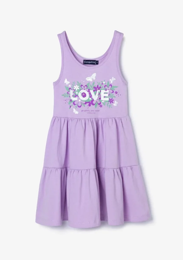 Conguitos Vestido De Niña Volantes Love Nature Malva^ Vestidos De Verano | Vestidos