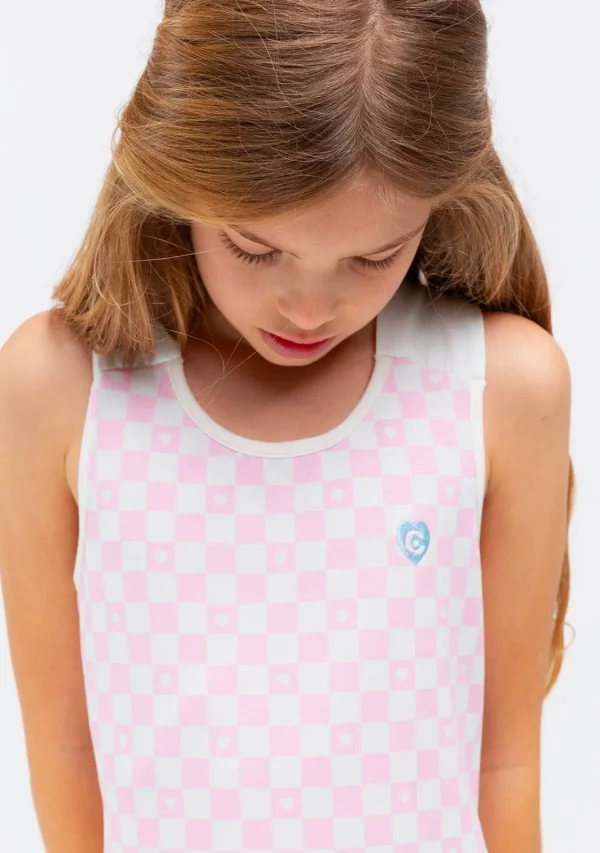 Conguitos Vestido Niña Skater Cuadros Rosa^ Vestidos De Verano | Vestidos