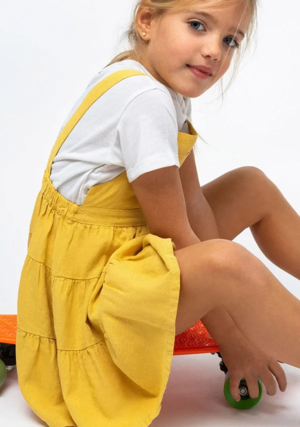 Conguitos Vestido Peto De Niña Mostaza^ Vestidos De Verano | Vestidos