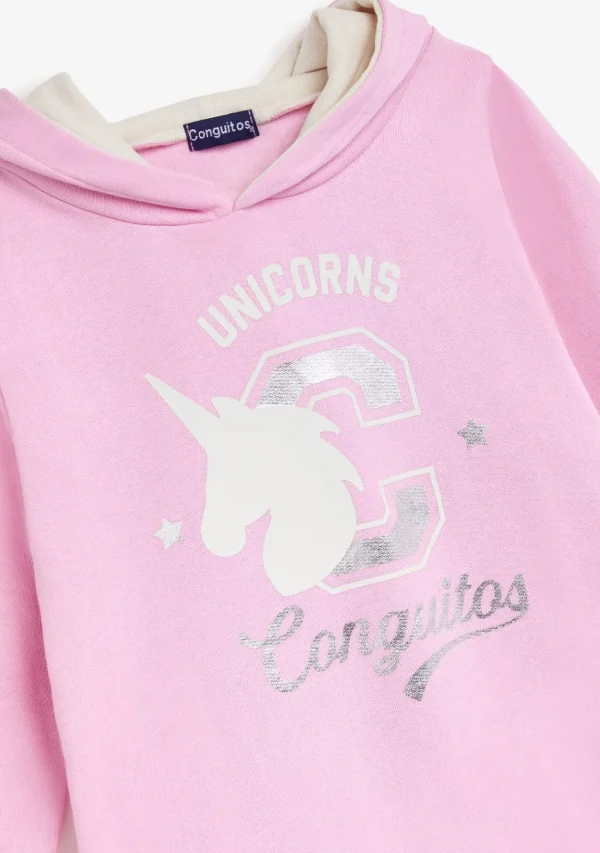 Conguitos Vestido Sudadera Unicornio Rosa^ Vestidos Sudadera | Vestidos