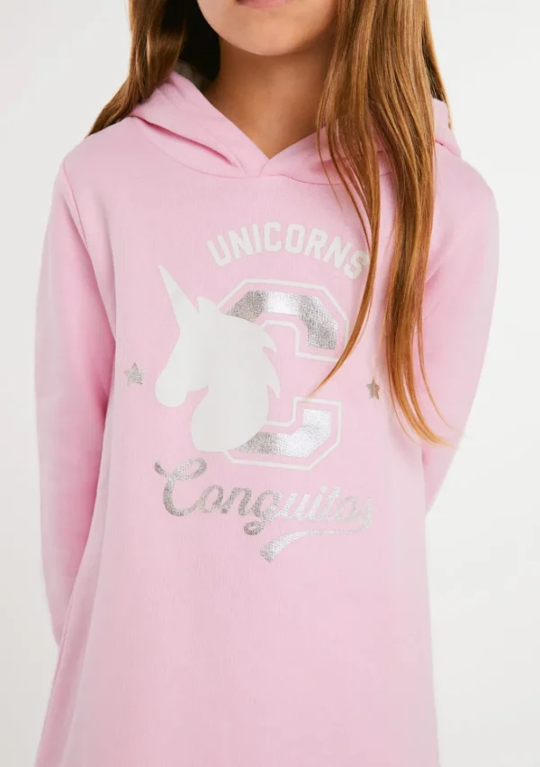 Conguitos Vestido Sudadera Unicornio Rosa^ Vestidos Sudadera | Vestidos