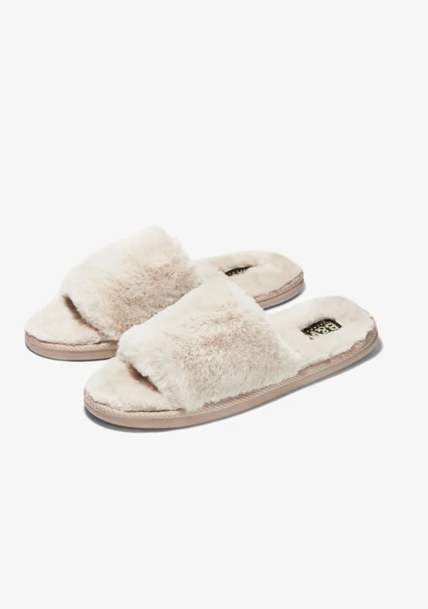 Conguitos Zapatilla De Casa Con Punta Abierta Beige^ Zapatillas De Casa | Zapatillas De Casa
