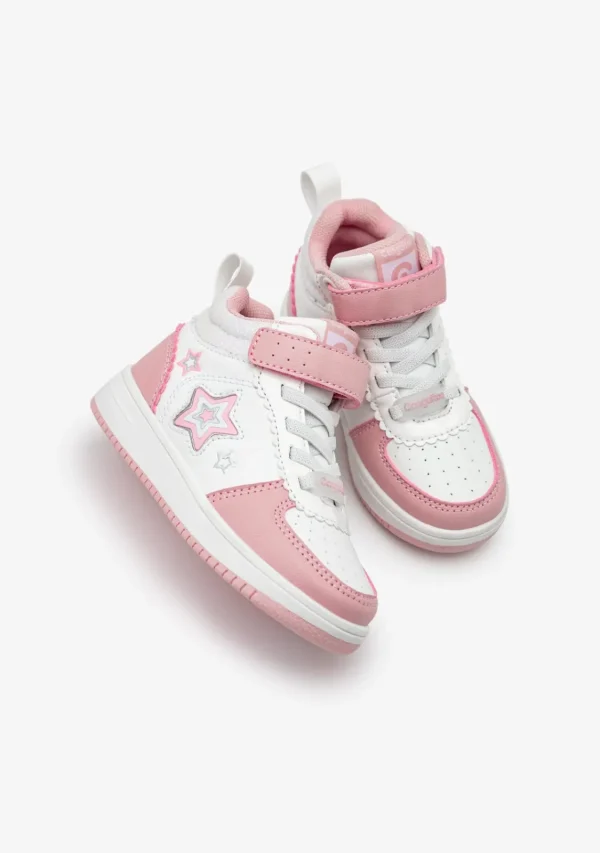 Conguitos Zapatillas Altas Con Luces Estrellas Rosa^ Zapatillas Con Luces | Zapatillas
