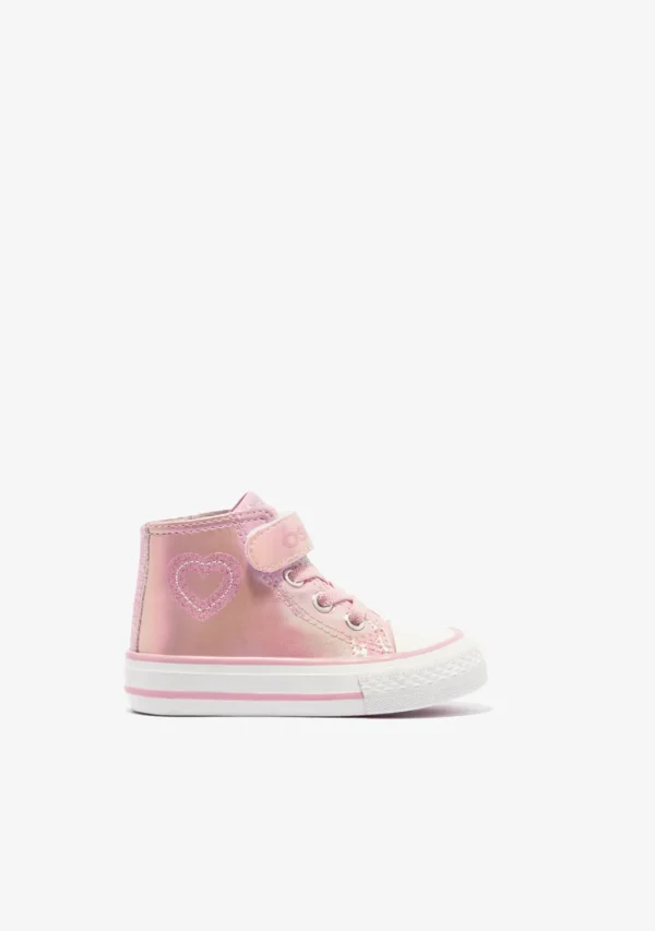 Conguitos Zapatillas Altas De Bebé Charol Corazón Rosa^ Zapatillas | Zapatillas