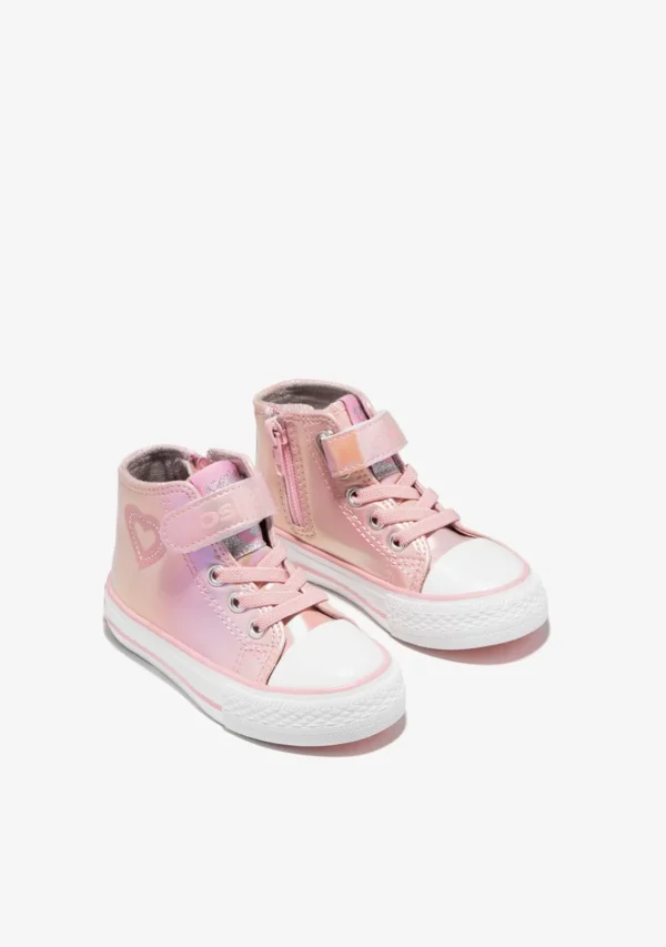 Conguitos Zapatillas Altas De Bebé Charol Corazón Rosa^ Zapatillas | Zapatillas