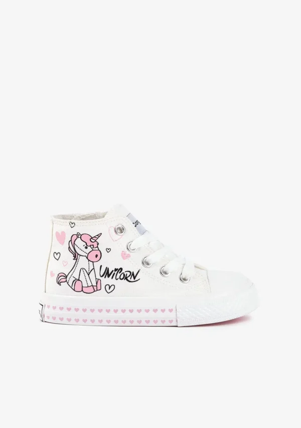 Conguitos Zapatillas Altas De Niña Estampado Unicornio^ Zapatillas