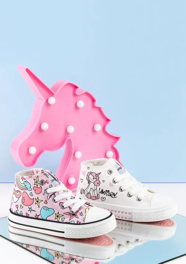 Conguitos Zapatillas Altas De Niña Estampado Unicornio^ Zapatillas