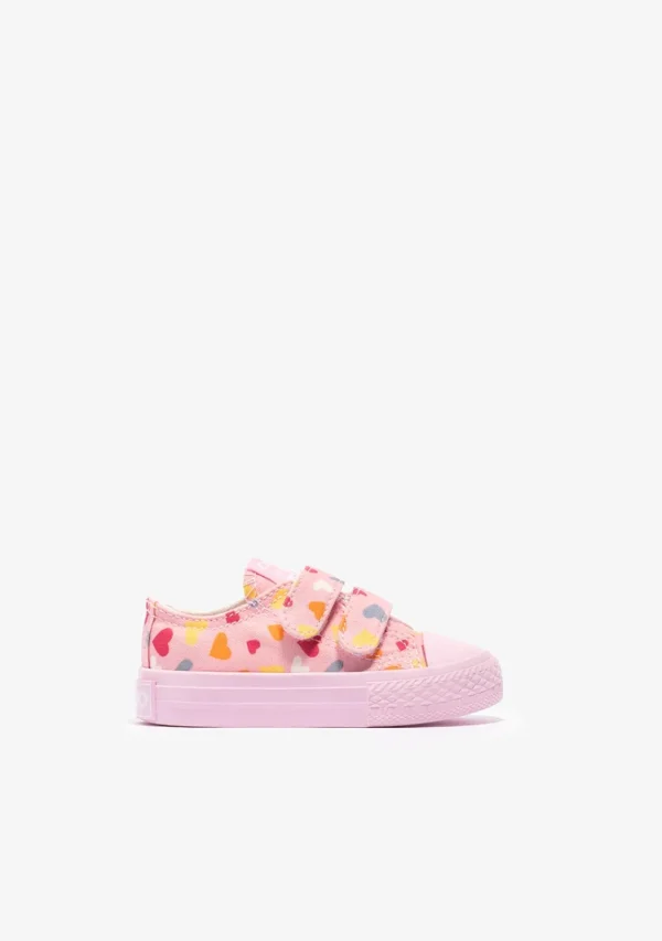 Conguitos Zapatillas De Bebé Corazón Lona Rosa^ Zapatillas | Zapatillas