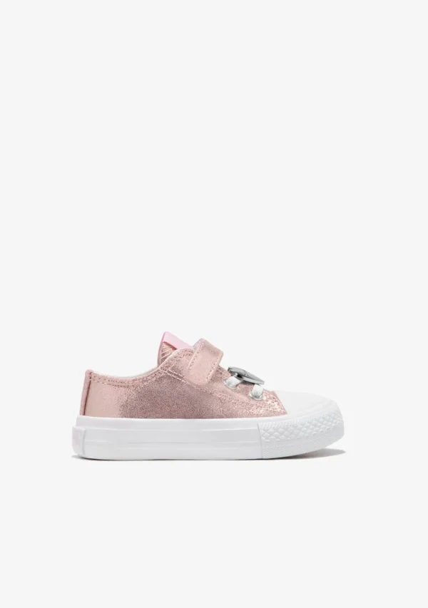 Conguitos Zapatillas De Bebé Lona Rosa Metalizado^ Zapatillas | Zapatillas