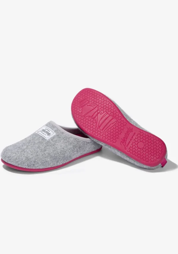 Conguitos Zapatillas De Casa Ecológicas Gris Rosa^ Zapatillas De Casa | Zapatillas De Casa