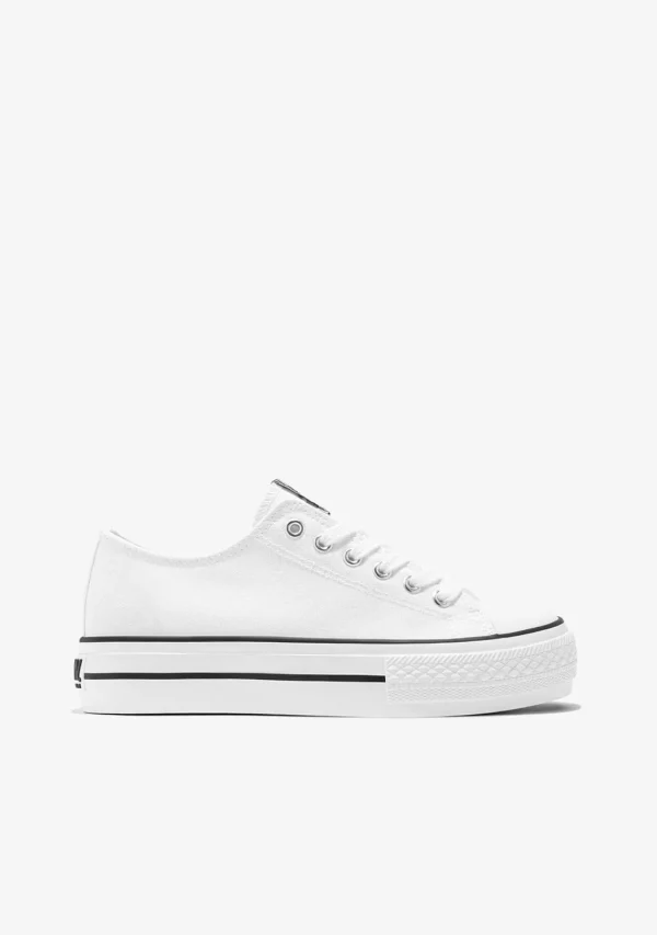 Conguitos Zapatillas Unisex Basic Lona Blanco B&W^ Zapatillas | Zapatillas