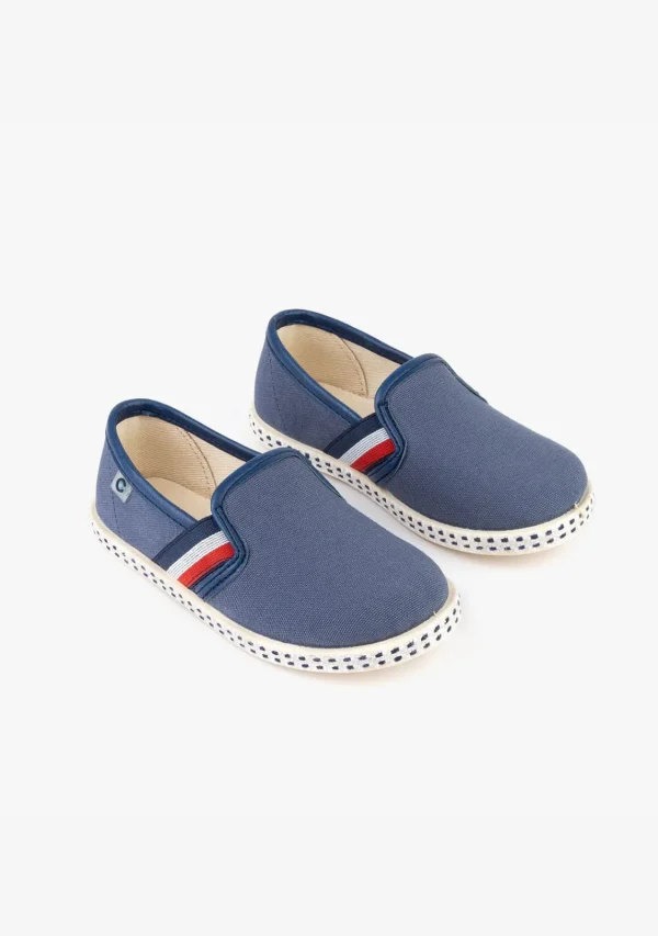 Conguitos Zapatos De Niño Lona Azul^ Zapatillas